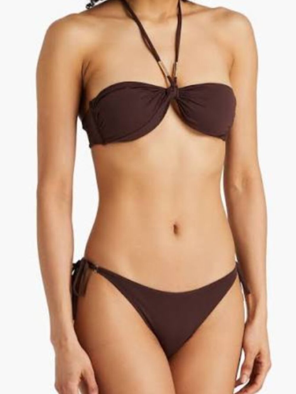 NWT MELISSA ODABASH Canary Brown Bikini Set